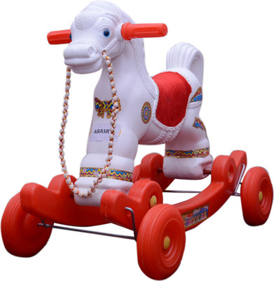 

Abasr Car Non Battery Operated Ride On(White, Red), Multicolor