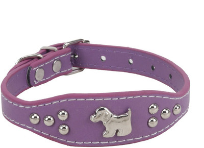 

SRI Adjustable Dog Collar 0.7 Inch With Metal Studs Dog & Cat Everyday Collar(, Purple