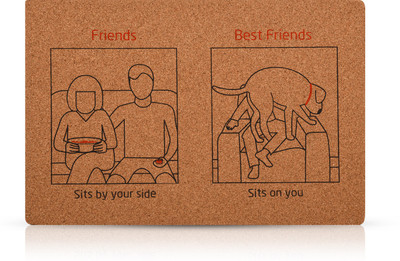 

Cork Printed Wall Art - Dog's Best Friend 6 Paper Print(8 inch X 12 inch, pack of 1)