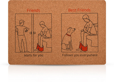 

Cork Printed Wall Art - Dog's Best Friend 1 Paper Print(8 inch X 12 inch, pack of 1)