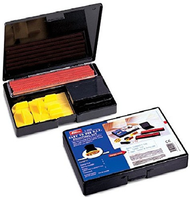 SHINY RUBBER STAMP KIT S-100 Self Inking Stamp Kit(17 x 12 x 2 cm, Black)