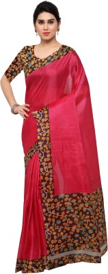 Rajnandini Printed Bollywood Tussar Silk Saree(Pink)
