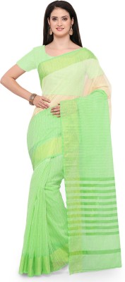 Ratnavati Geometric Print Kanjivaram Art Silk Saree(Light Green)