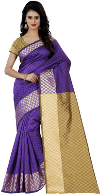Trendz Style Geometric Print Fashion Poly Georgette Saree(Purple) Trendz Style Geometric Print Fashion Poly Georgette Saree(Purple)