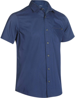 QUECHUA by Decathlon Men Solid Sports Blue Shirt