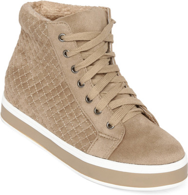 Flat n Heels Sneakers For Women(Beige