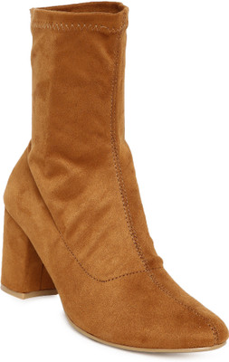 

Flat n Heels Boots For Women(Tan