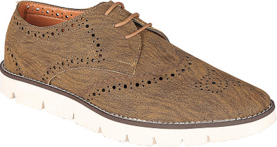 

ZYNER BROGUE Shoes Lace UP Casuals For Men(Brown