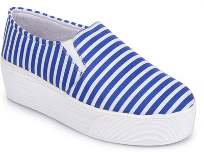 

Vilax Fashionable Sneakers Slip On Sneakers For Women(Blue, White