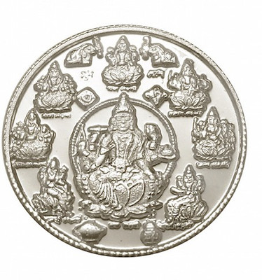 

Arkina Diamonds Ashta laxmi coin Decorative Showpiece - 2.5 cm(Silver, Silver)