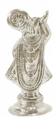 

Arkina Diamonds Shrinathji statue Decorative Showpiece - 5 cm(Silver, Silver)