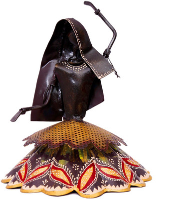 

NG Art Ventura Rural woman Iron Gagra Doll ( 9 Inch Tall) Decorative Showpiece - 24 cm(Cast Iron, Copper, Brown)