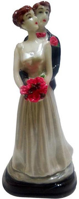 

FABZONE Valentine Romantic Love couple Statue - Handicraft Decorative Home Interior & Table Décor Figurine / Marriage Wedding Anniversary Antique Gift item Decorative Showpiece - 12 cm(Polyresin, Multicolor)