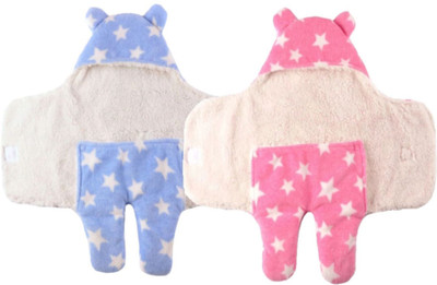 

Brandonn HOODED ENVELOPE WRAP WITH SAFETY FEATURES Sleeping Bag(Multicolor, Blue;dark pink