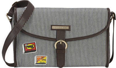 

FUNK FOR HIRE Women Casual Blue Canvas Sling Bag