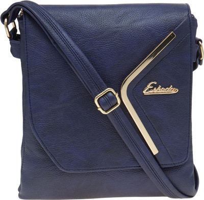 Esbeda Women Casual Blue PU Sling Bag