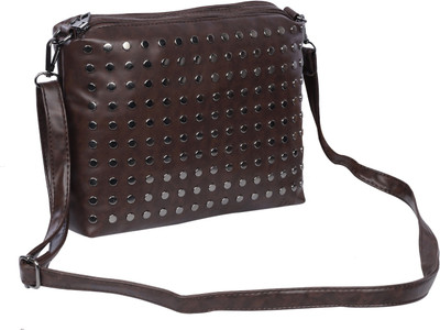 

Belladona Girls Casual Brown Leatherette Sling Bag