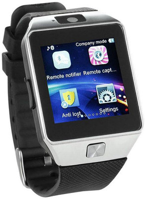 

MOBILE FIT son.y compatible bluetooth smartwatch with camera,sim-card slot and memory card slot Silver Smartwatch(Black Strap Free Size)
