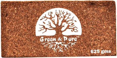 

Green and Pure Organic Cocopeat | Coir Brick 625 Gms Expands upto 7 Kgs Soil Manure(625 g Cake)