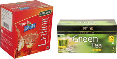 

Lemor Combo Pack of 1 Peach Ice Tea (10 sachet) and 1 Pack of 25 Tulsi Tea Bags Box(35 Bags)