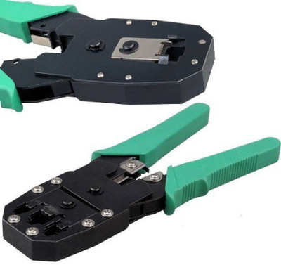 

LipiWorld TV-out Cable 3 in 1 Modular Crimping Tool, RJ45, RJ11 CAT5e/CAT6 LAN CUTTER With Cable Cutter(Black+ Green, For Laptop)