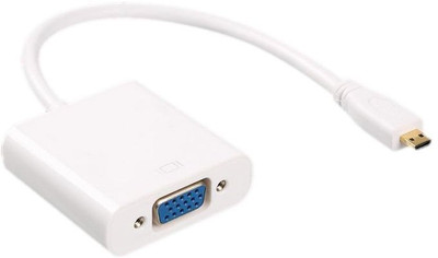 

LipiWorld TV-out Cable 1080P Micro HDMI Male To VGA Female Video Converter Adapter Cable For PC TV HDTV(White, For TV)