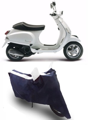 Flipkart SmartBuy Two Wheeler Cover for Piaggio(Piaggio Vespa, White, Blue)