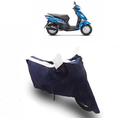 Flipkart SmartBuy Two Wheeler Cover for Suzuki(Let's, White, Blue)