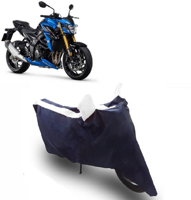 Flipkart SmartBuy Two Wheeler Cover for Suzuki(GSX, White, Blue)