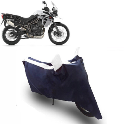 Flipkart SmartBuy Two Wheeler Cover for Triumph(Tiger 800 XCA, White, Blue)