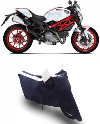 Flipkart SmartBuy Two Wheeler Cover for Ducati(Monster 796 S2R, White, Blue)
