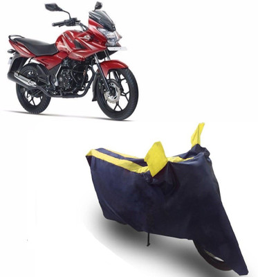 Flipkart SmartBuy Two Wheeler Cover for Bajaj(Discover 150 f, Yellow, Blue)