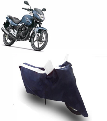 Flipkart SmartBuy Two Wheeler Cover for Suzuki(GS, White, Blue)
