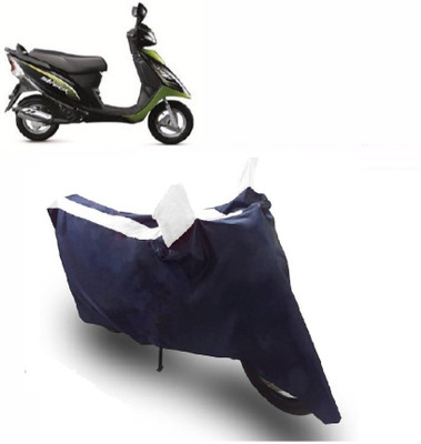 Flipkart SmartBuy Two Wheeler Cover for TVS(Scooty Streak, White, Blue)