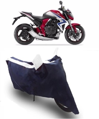 Flipkart SmartBuy Two Wheeler Cover for Honda(CB 1000R, White, Blue)