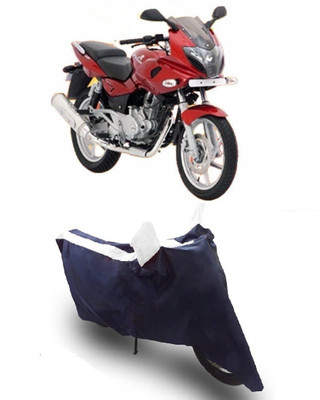 Flipkart SmartBuy Two Wheeler Cover for Bajaj(Pulsar 220 DTS-i, White, Blue)