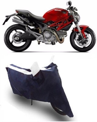 Flipkart SmartBuy Two Wheeler Cover for Ducati(Monster 795, White, Blue)