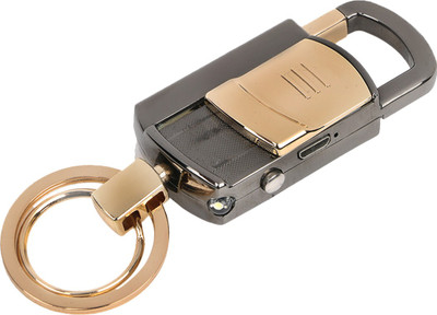 DOCOSS Gold Black Electric Lighters Case With Usb Charging Cable 025 Rechargeable Portable Keychain Flameless Windproof Cigarette Lighter(Gold) available at flipkart for Rs.1064