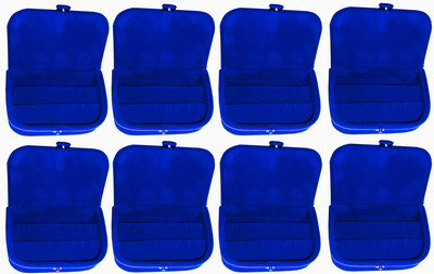 

Funkroo Blue earring box ear ring vanity folder Pack of 8 Makeup Vanity Box(Blue)