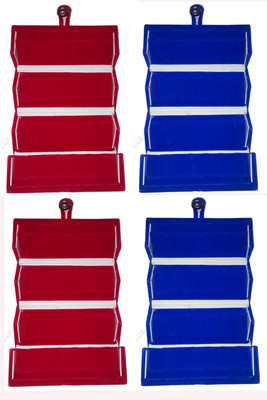 

Funkroo combo deal 2pc red folder & 2pc blue folder Makeup Vanity Box(Multicolor)