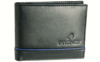 FRENZY Men Black Genuine Leather Wallet(5 Card Slots)