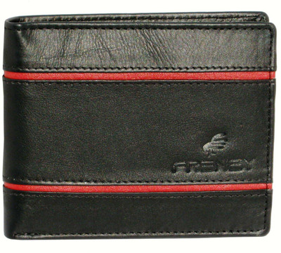 

FRENZY Men Black Genuine Leather Wallet(7 Card Slots)