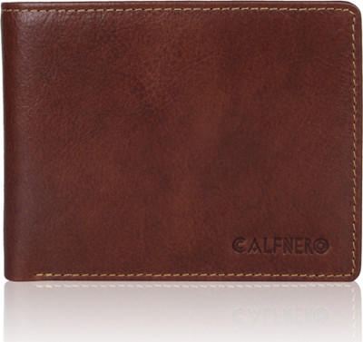 

Calfnero Men Tan Genuine Leather Wallet(6 Card Slots)