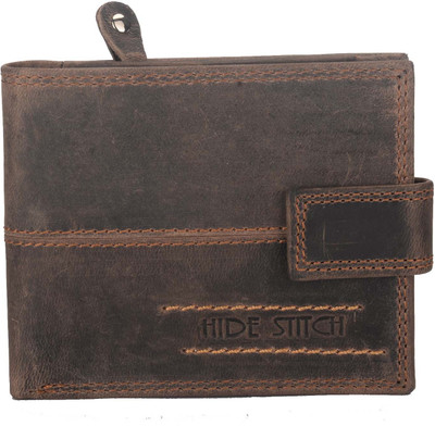 

Hidestitch Men Brown Genuine Leather Wallet(4 Card Slots), Brown-05