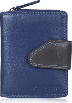 

Calfnero Women Blue Genuine Leather Wallet(9 Card Slots)