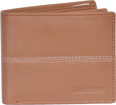 

Gulchee Men Tan Genuine Leather Wallet(12 Card Slots)