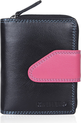 

Calfnero Women Black Genuine Leather Wallet(9 Card Slots)