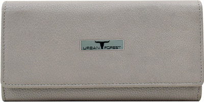 

Urban Forest Women Grey Genuine Leather Wallet(11 Card Slots)