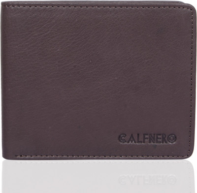 Calfnero Men Brown Genuine Leather Wallet(5 Card Slots)