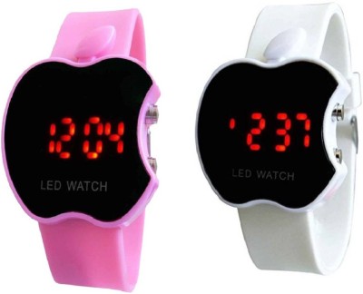 Lavishable COMBO OF 2 KIDS WATCH -PINK APPLE LED WHITE SPARKLING KIDS WATCH Watch - For Boys & Girls Watch  - For Boys & Girls   Watches  (Lavishable)